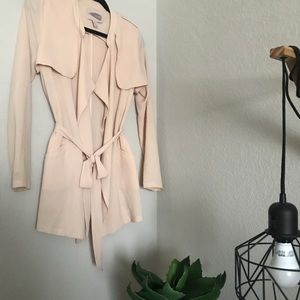 Light pink duster coat